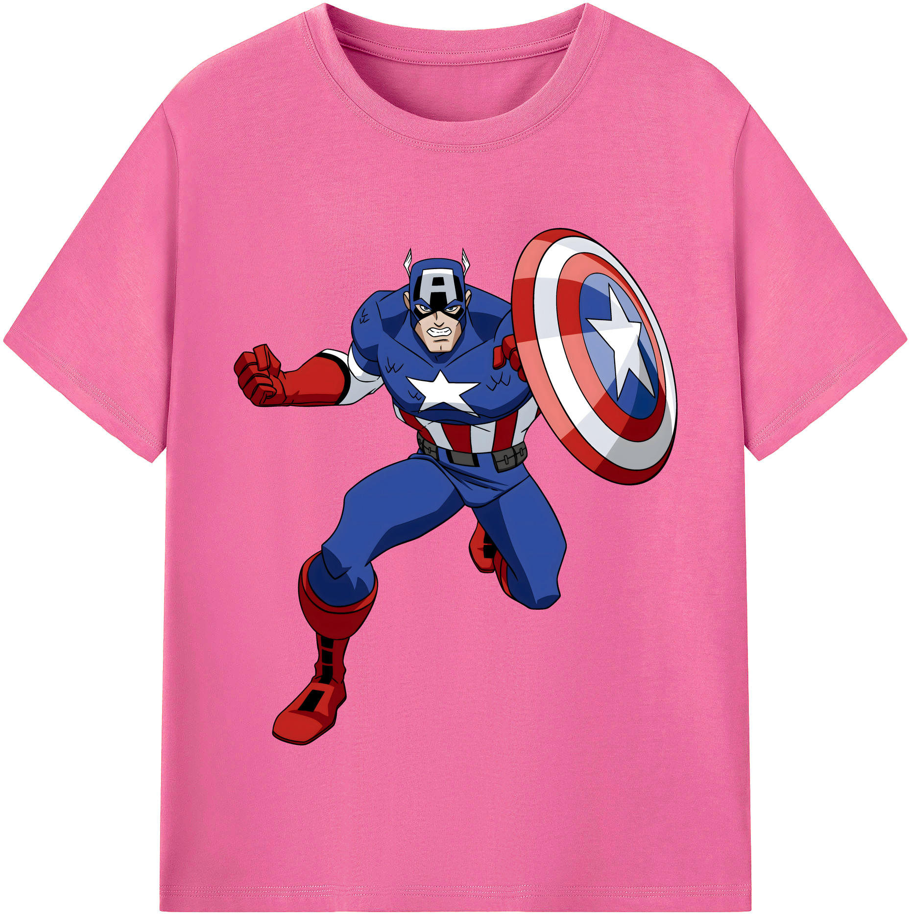 （画像用） アベンジャーズ The Avengers レディースカジュアルプリントTシャツ（綿100％）